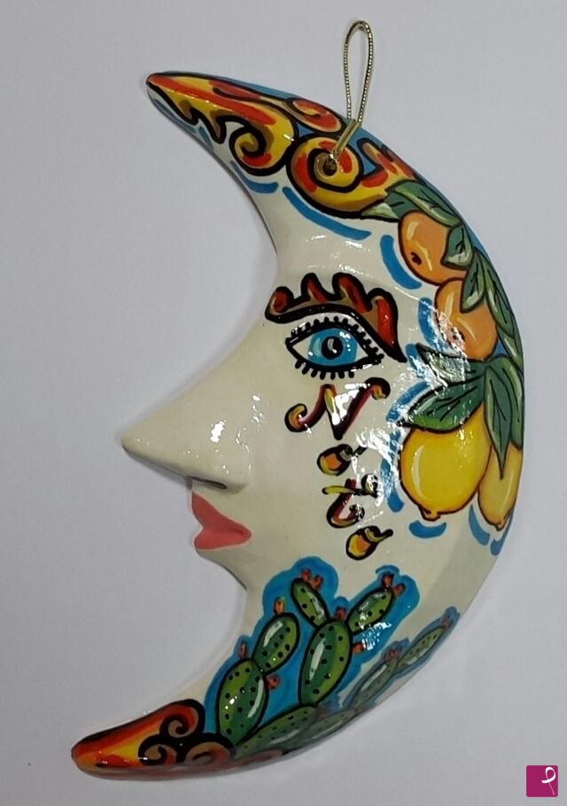 quadri in vendita online - Luna " souvenir di Sicilia"- collezione ceramica 2018 n.°22