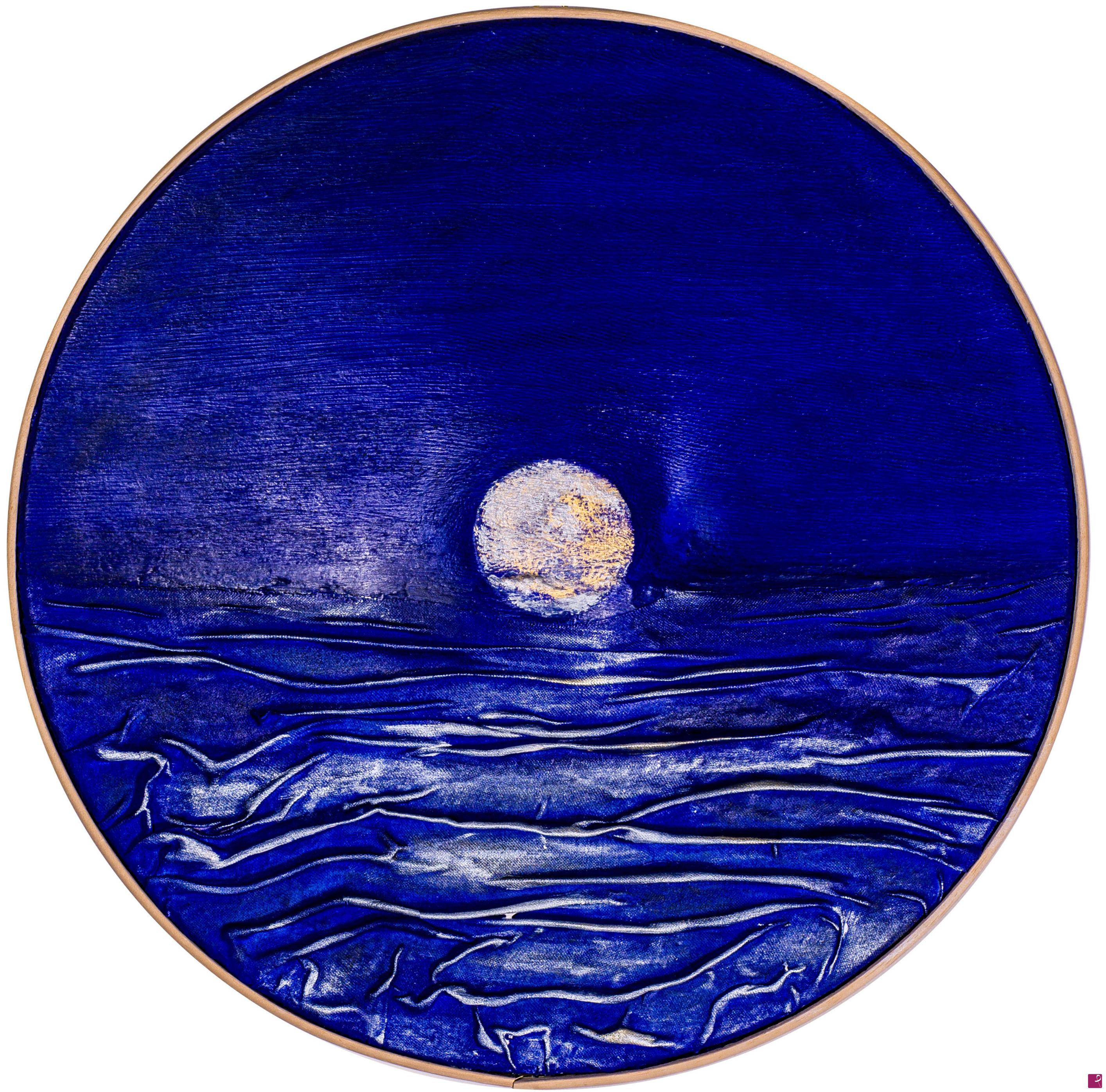 quadri in vendita online - Luna sul mare