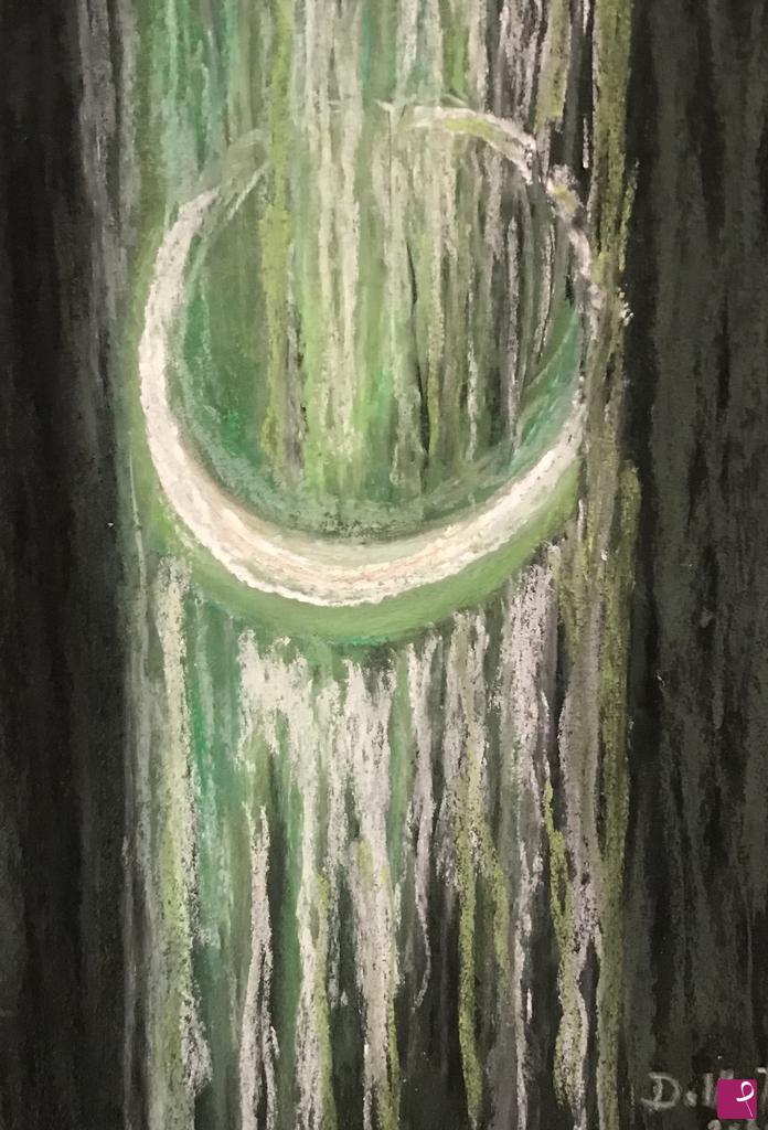 quadri in vendita online - Luna verde