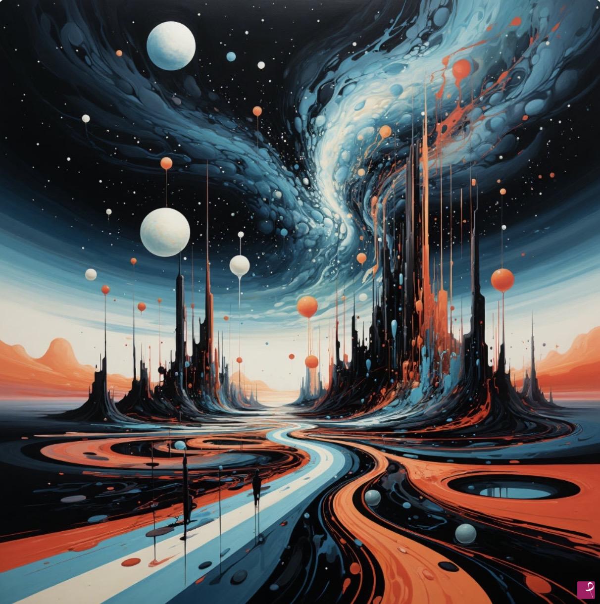 quadri in vendita online - Lunar landscape