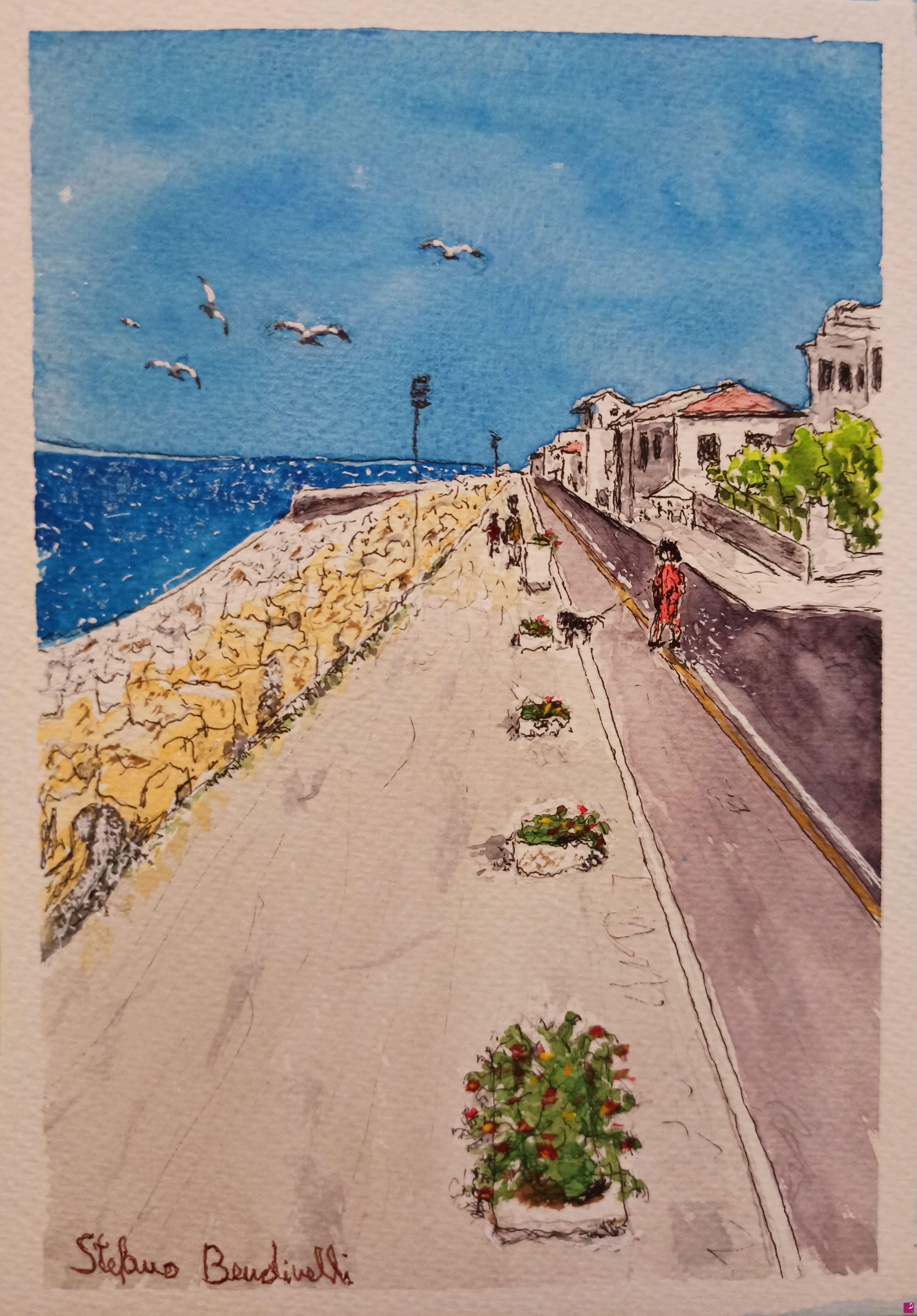quadri in vendita online - Lungomare Marina di Pisa 