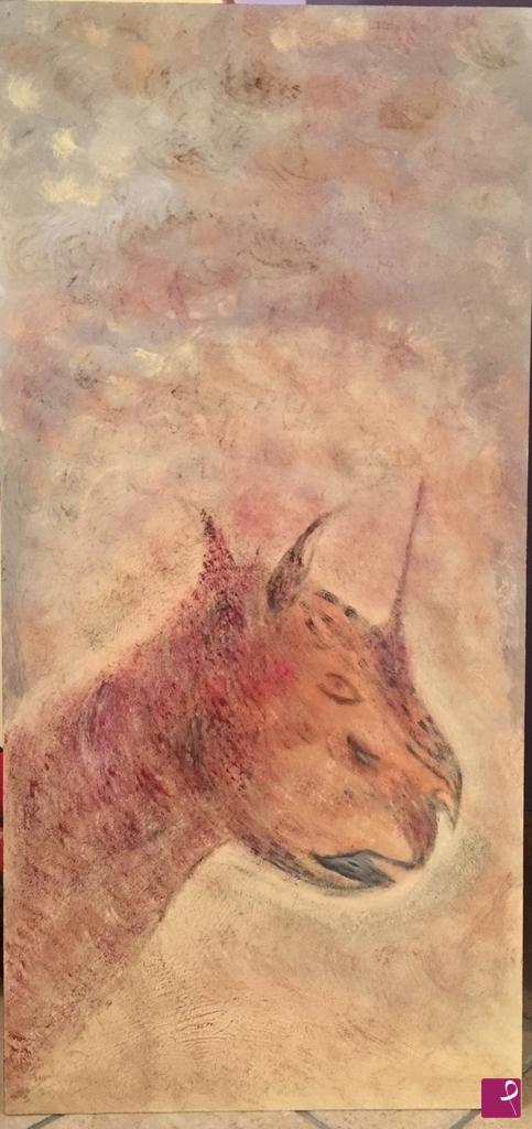 quadri in vendita online - L’unicorno Rosso