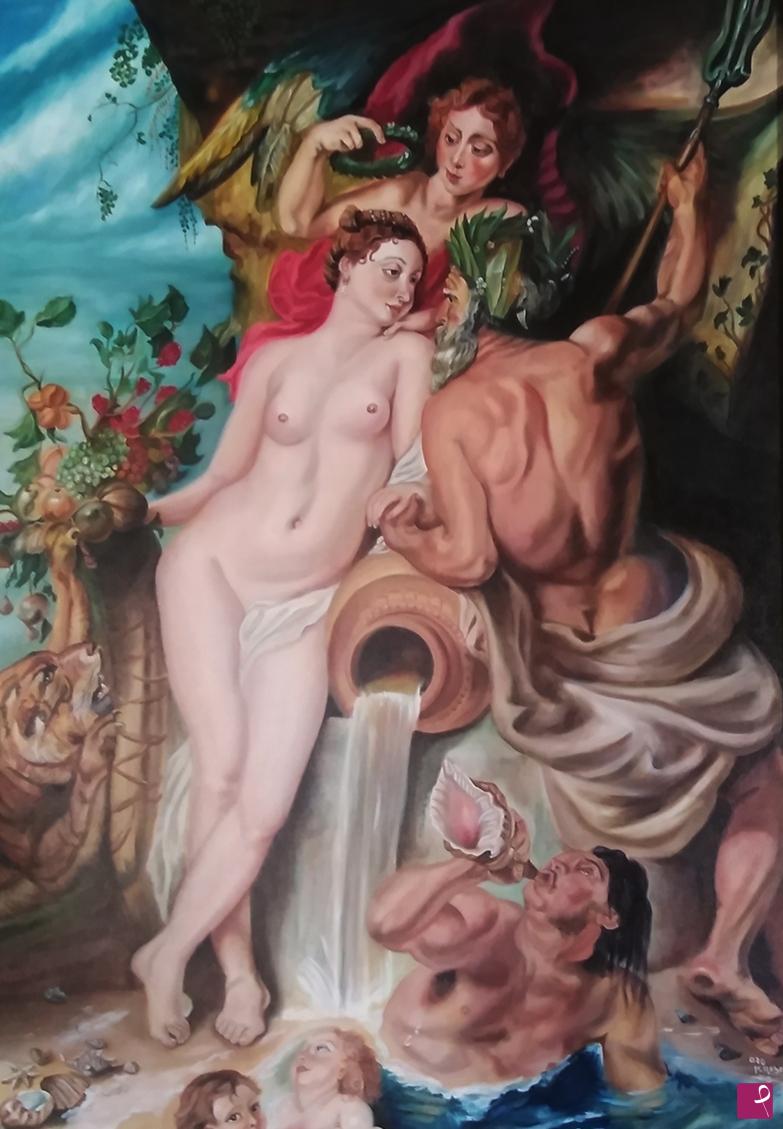 quadri in vendita online - L’UNIONE DI TERRA E ACQUA – Riproduzione – Rubens, Pierre Paul Rubens – Olio su tela 70 x 100 (Copia)