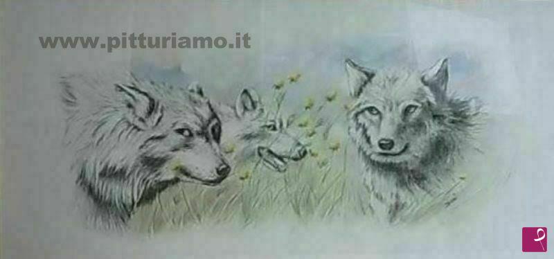 quadri in vendita online - Lupi in Maremma