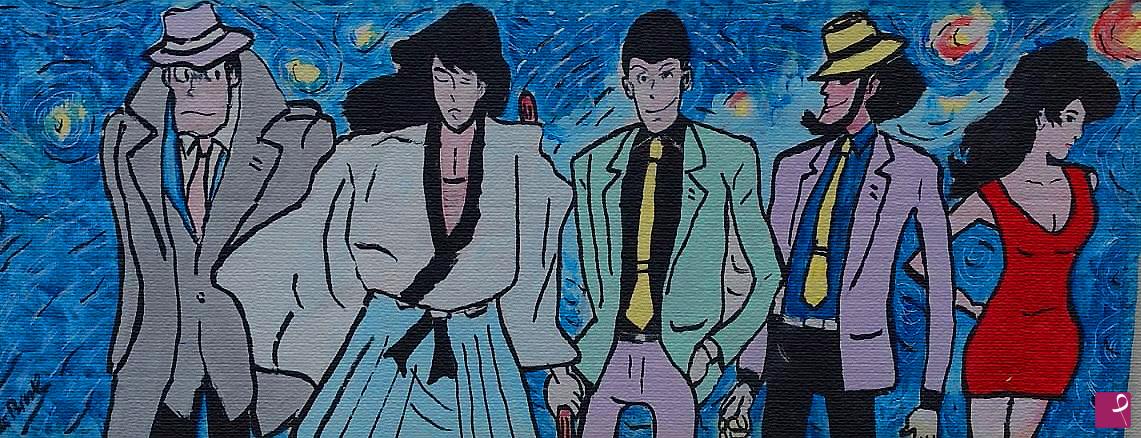 quadri in vendita online - lupin banda con zenigata