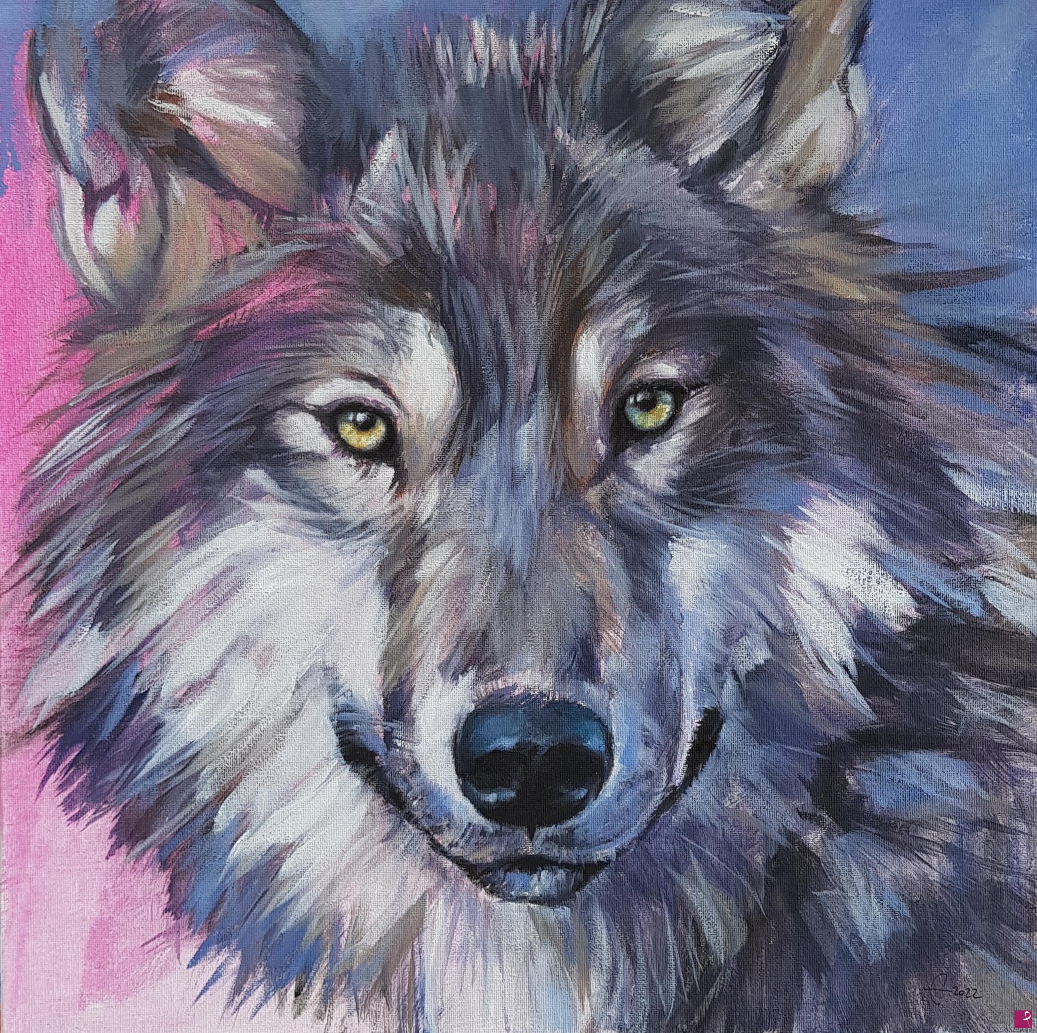 quadri in vendita online - Lupo  _ save the wolves