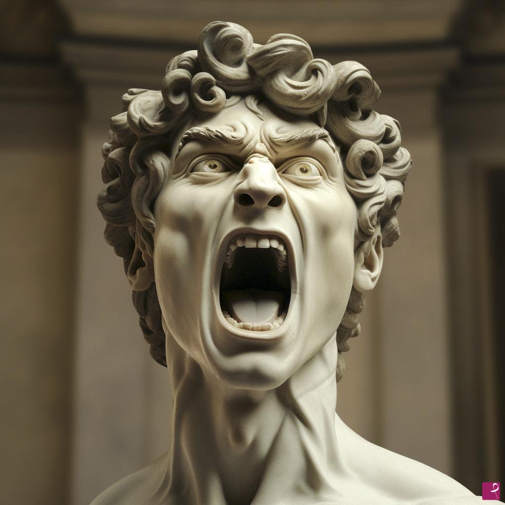 quadri in vendita online - L'urlo del David: "Ti abbatterò e ti taglierò la testa"