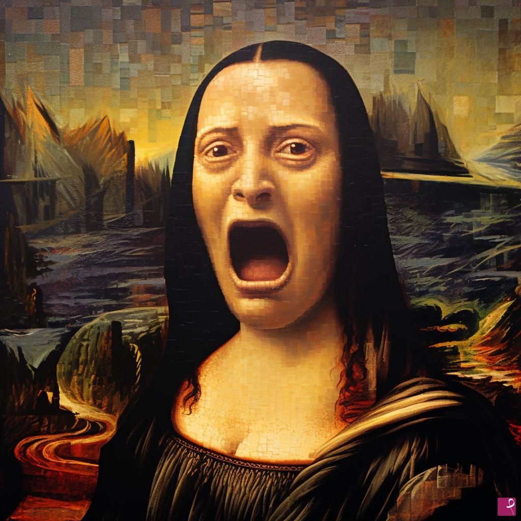 quadri in vendita online - L'urlo della Gioconda! Dipinta da Seurat