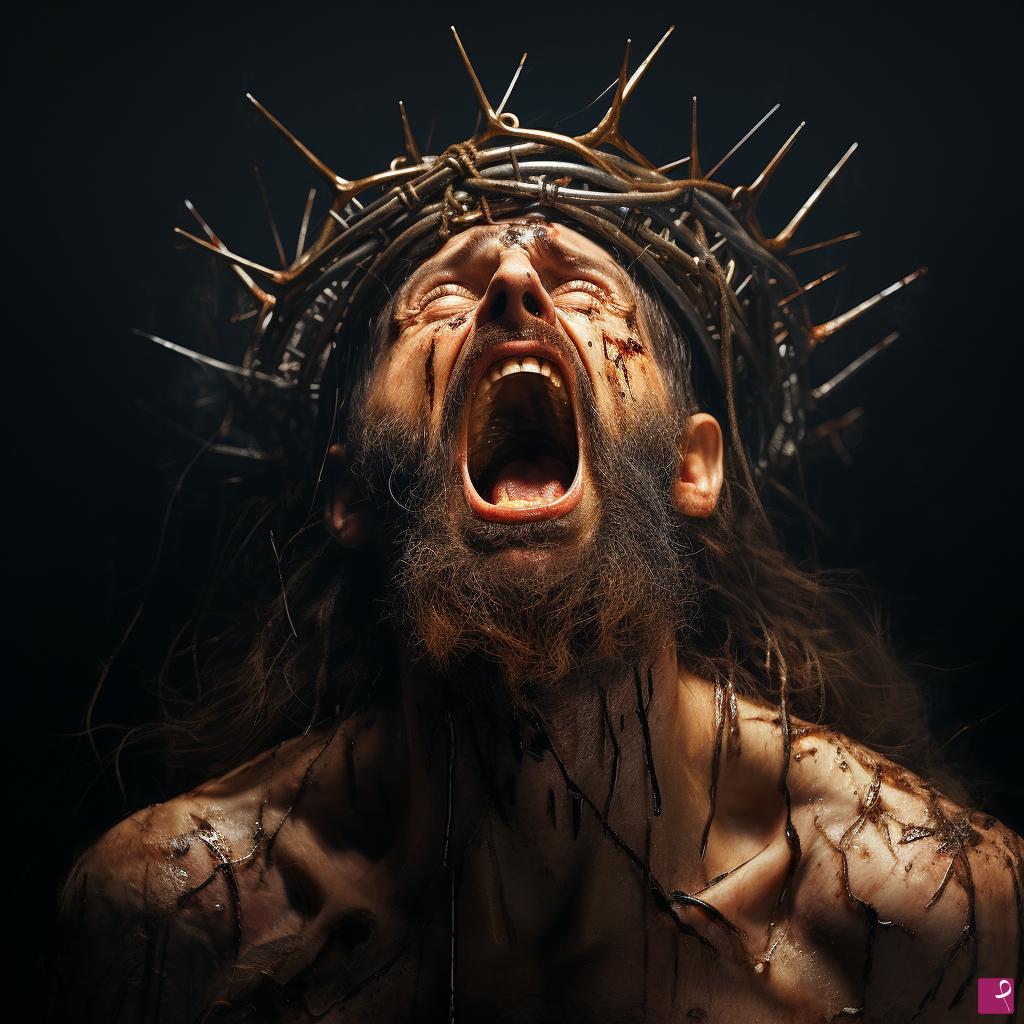 quadri in vendita online - L'Urlo di Cristo: "DIO MIO, PERCHÉ MI HAI ABBANDONATO?"