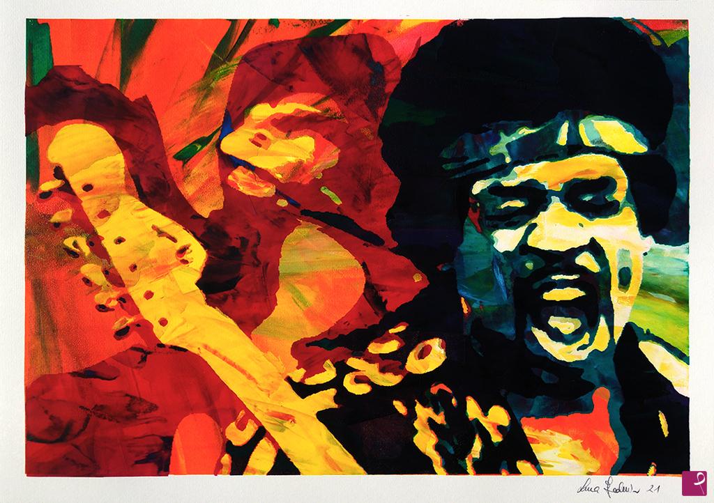 quadri in vendita online - L'Urlo di Jimi Hendrix