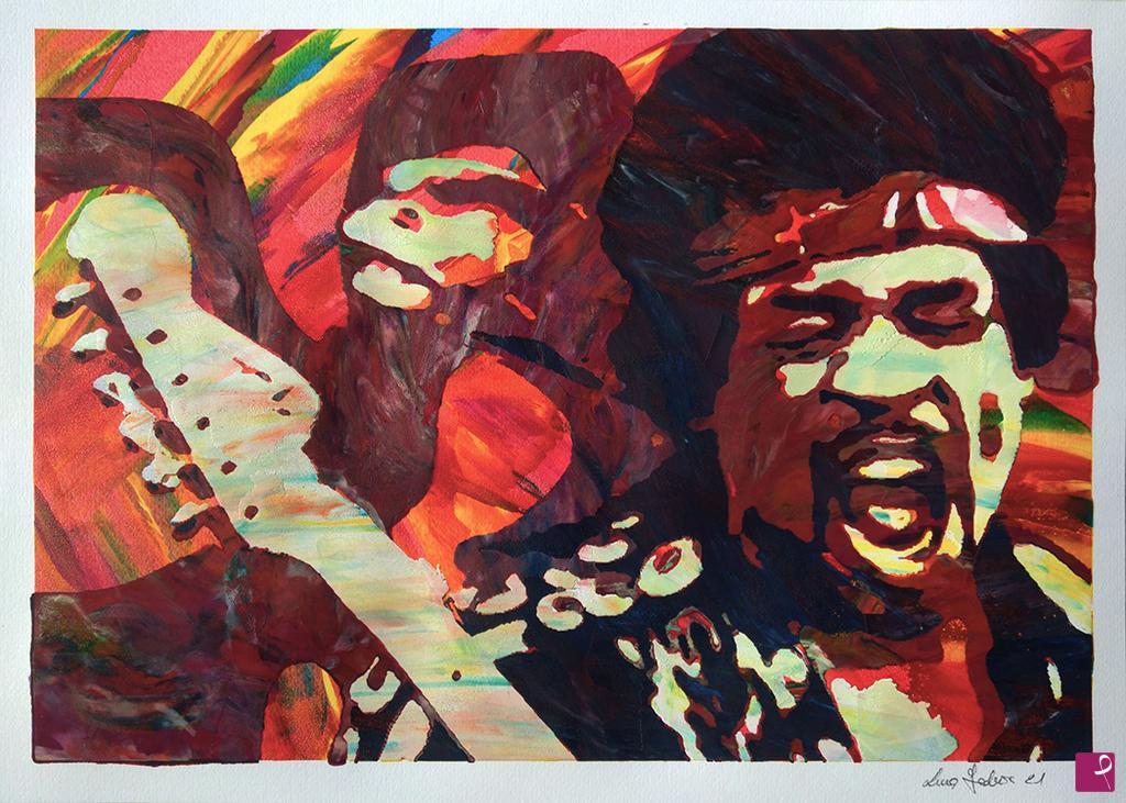 quadri in vendita online - L'Urlo di Jimi Hendrix