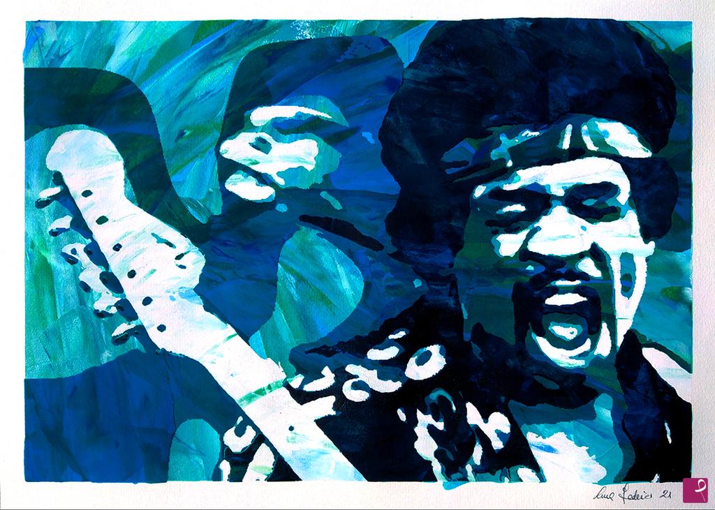 quadri in vendita online - L'Urlo di Jimi Hendrix