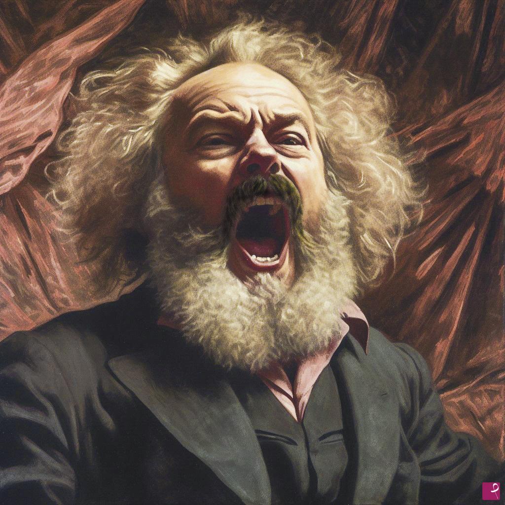 quadri in vendita online - L'urlo di Karl Marx: "LAVORATORI DI TUTTO IL MONDO, UNITEVI!"