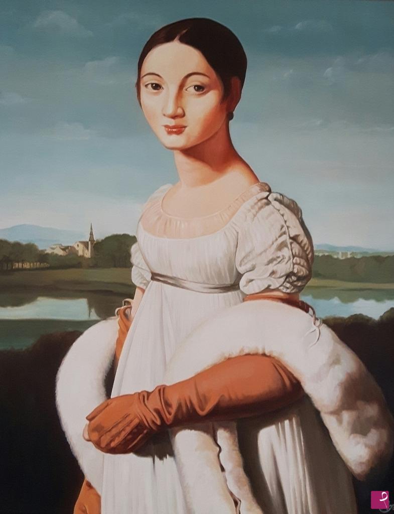 quadri in vendita online - Mademoiselle Riviere copia da Ingres