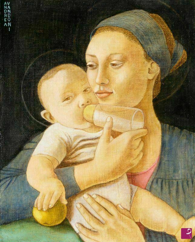quadri in vendita online - Madonna che allatta il Bambino