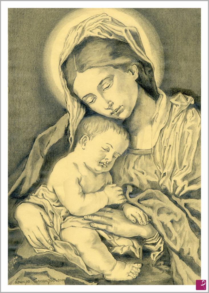 quadri in vendita online - Madonna col Bambino -2020