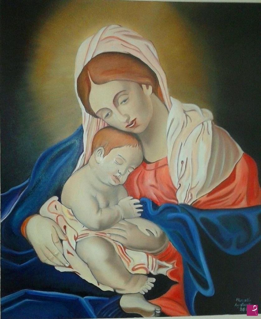 quadri in vendita online - Madonna col bambino