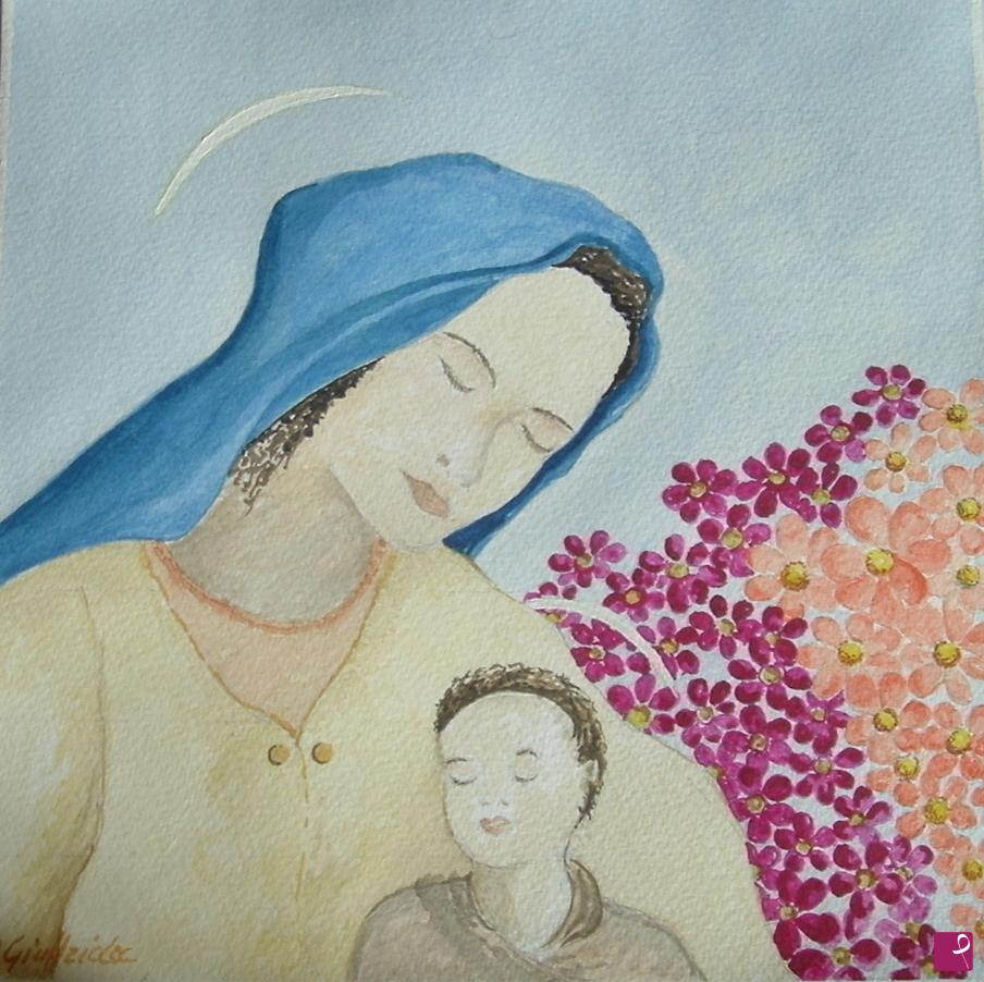quadri in vendita online - MADONNA  COL  BAMBINO
