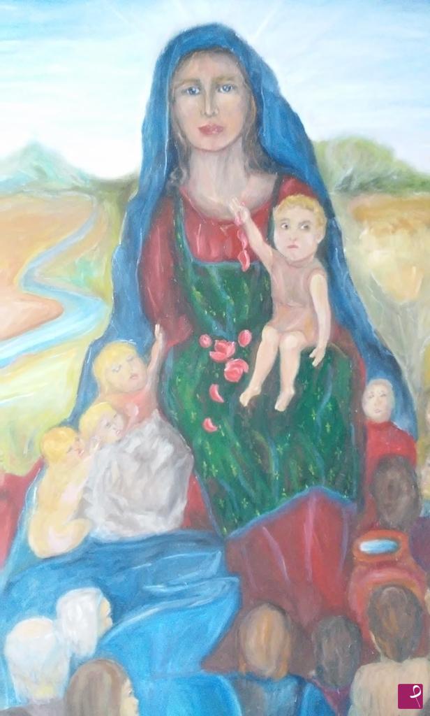 quadri in vendita online - Madonna col grembiule