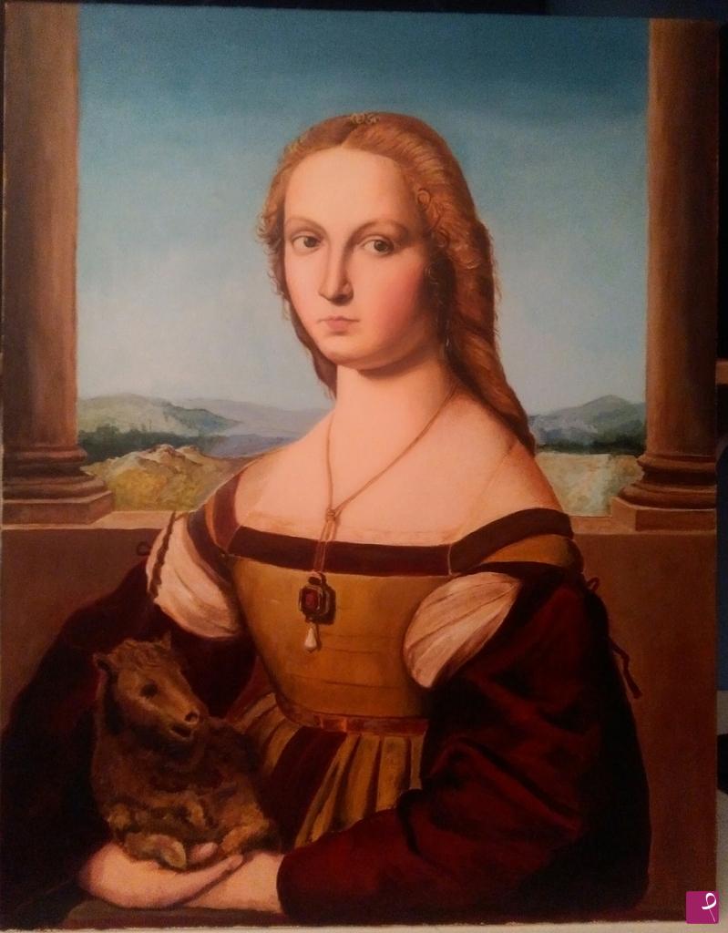 quadri in vendita online - Madonna col liocorno