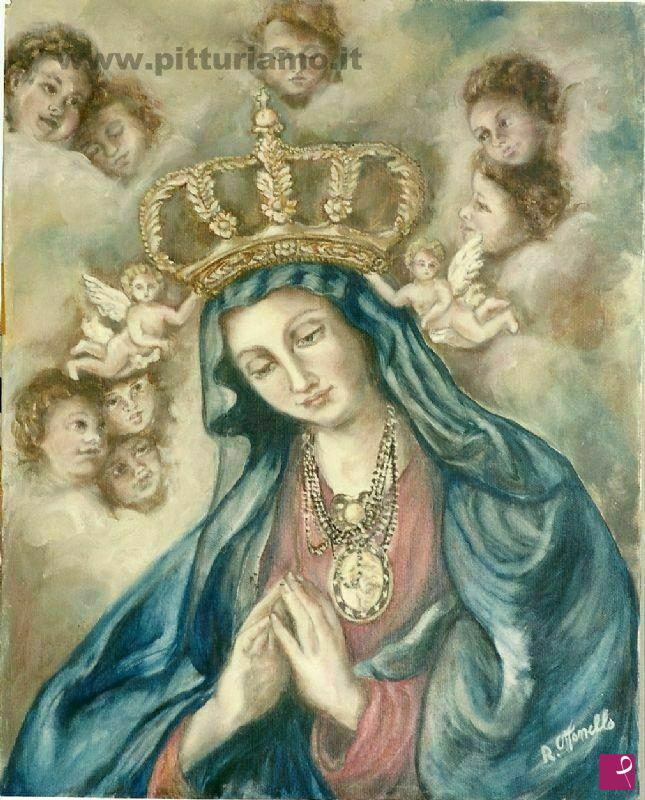 quadri in vendita online - Madonna con Angeli
