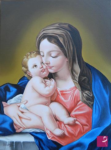 quadri in vendita online - Madonna con bambino 1