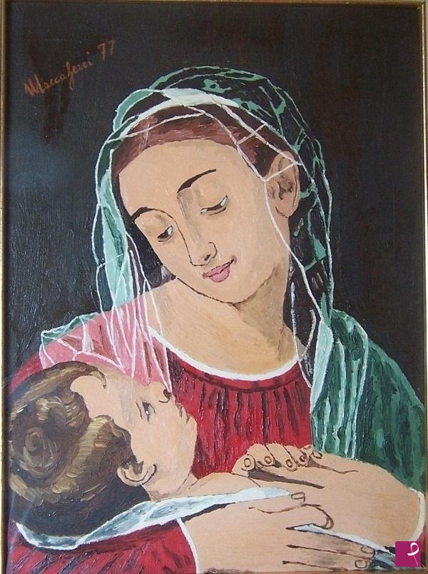 quadri in vendita online - Madonna con bambino