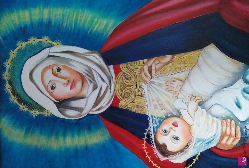quadri in vendita online - Madonna con bambino