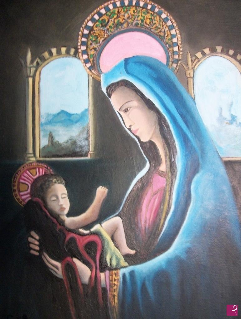 quadri in vendita online - "Madonna con Bambino"