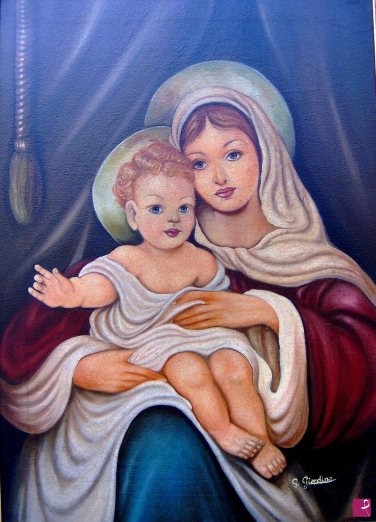 quadri in vendita online - Madonna con bambino