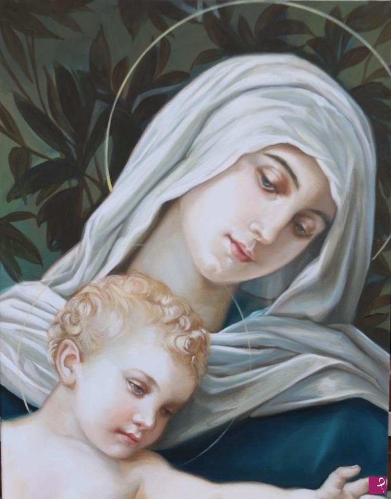 quadri in vendita online - Madonna con bambino