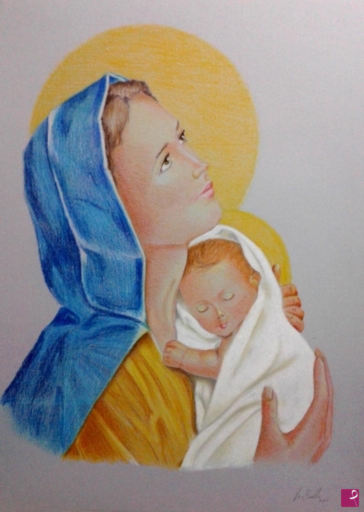 quadri in vendita online - Madonna con Bambino  (2016)