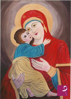 quadri in vendita online - Madonna con bambino