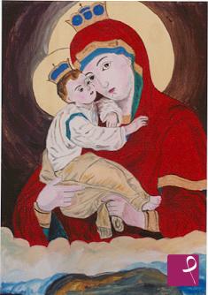 quadri in vendita online - Madonna con bambino