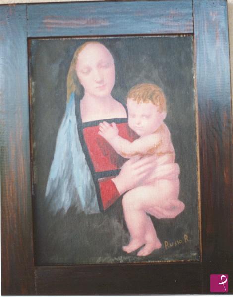 quadri in vendita online - Madonna con bambino
