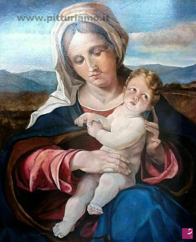 quadri in vendita online - Madonna con bambino