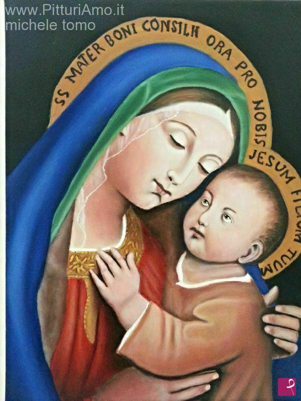 quadri in vendita online - Madonna con bambino
