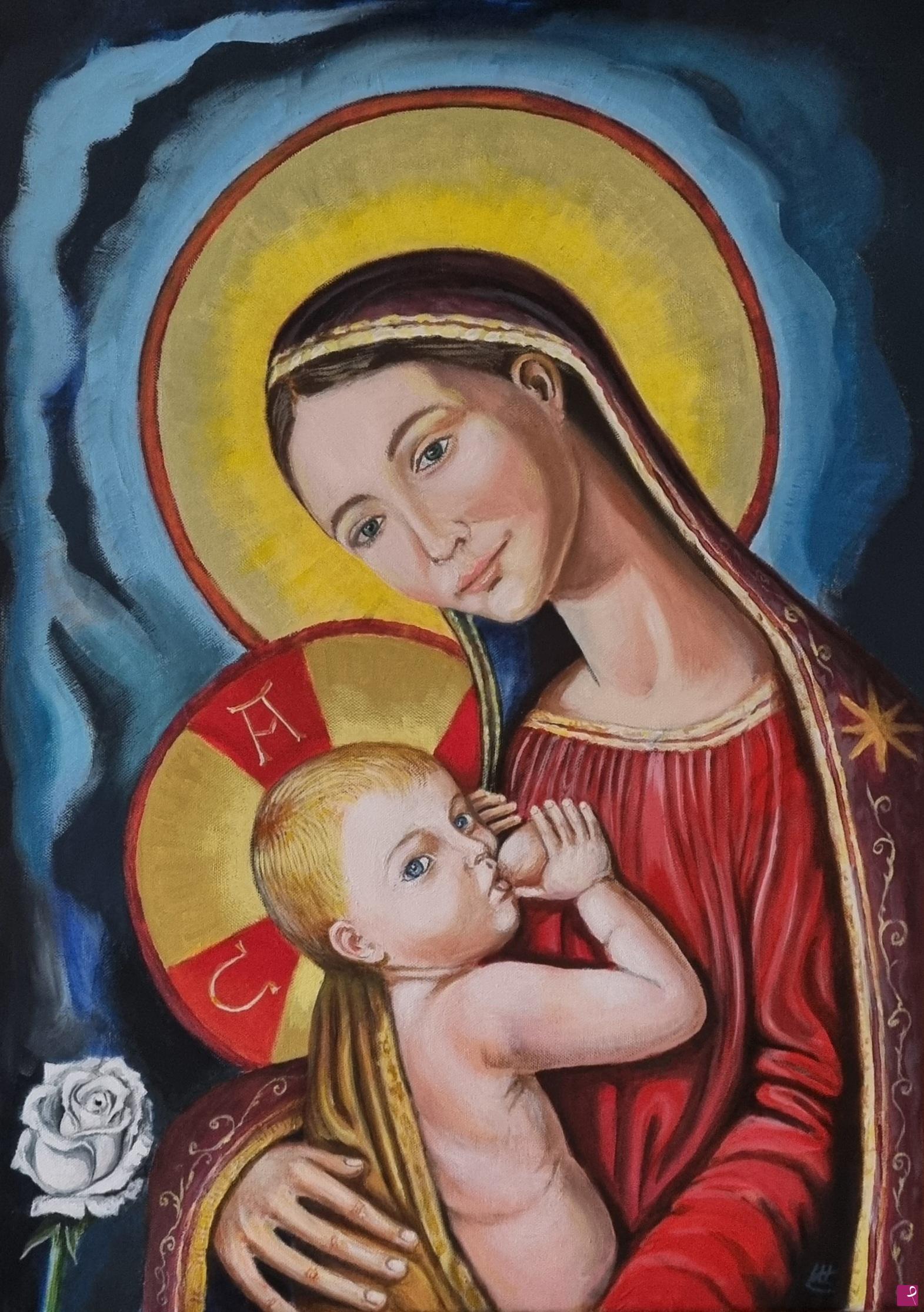 quadri in vendita online - Madonna con Bambino
