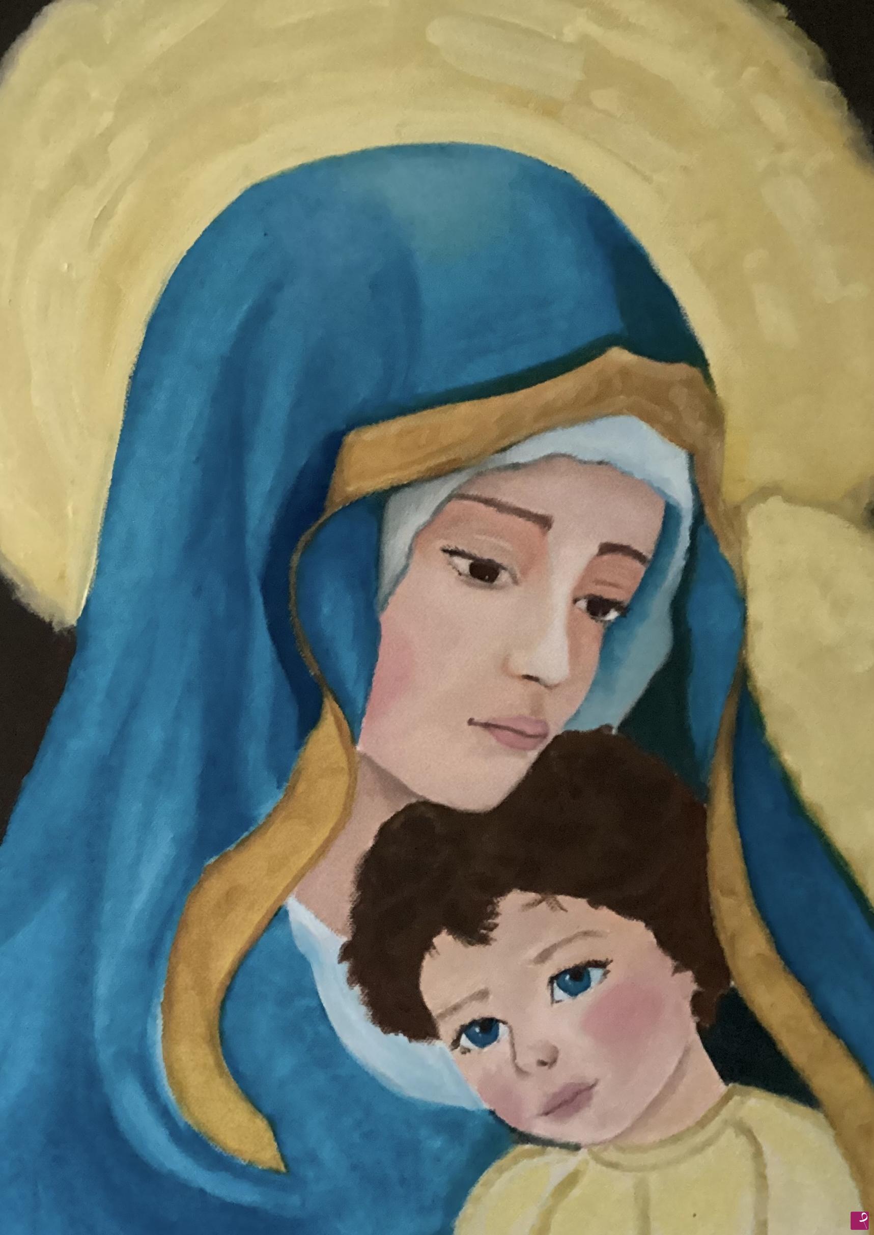quadri in vendita online - Madonna con bambino