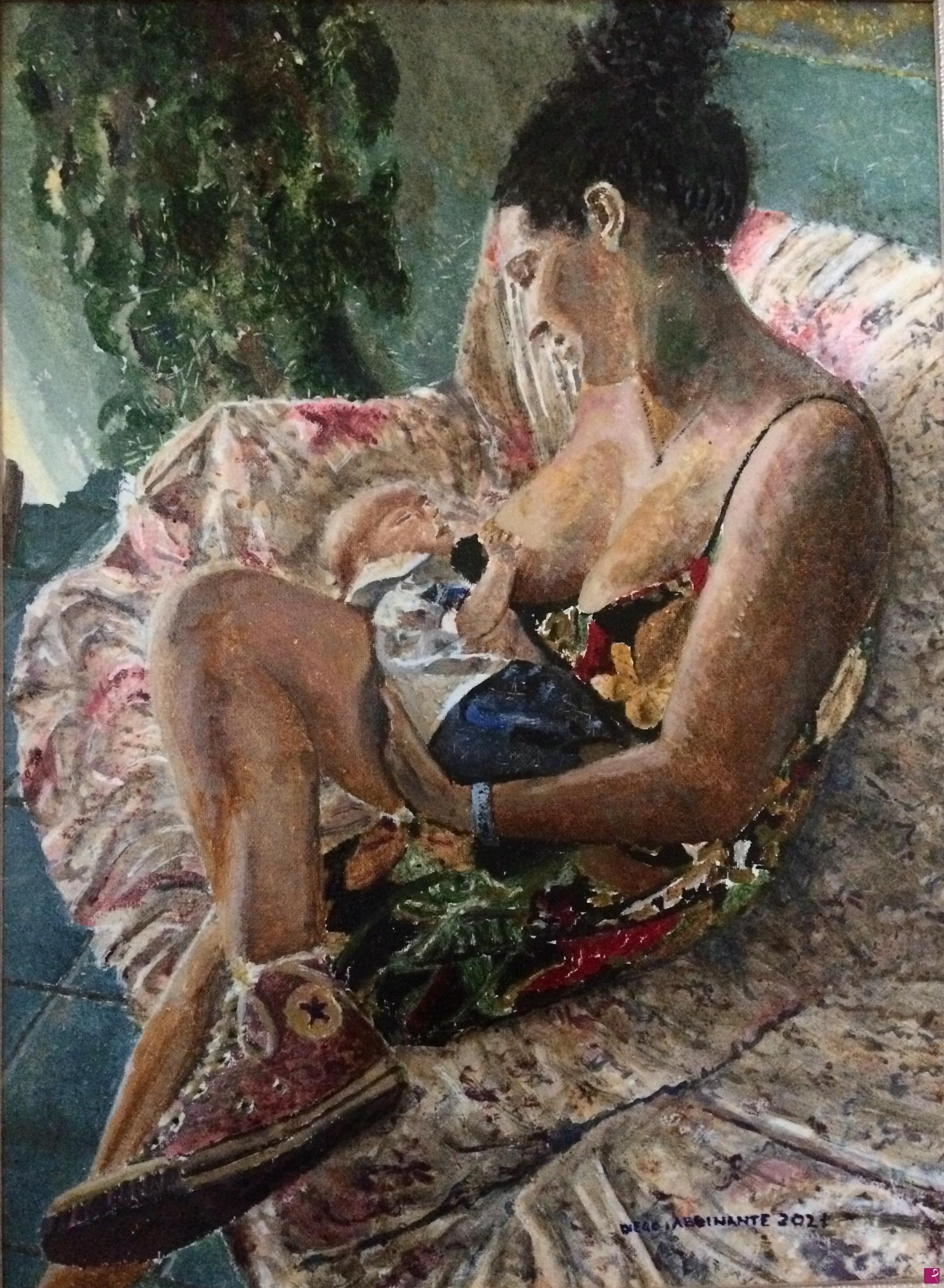 quadri in vendita online - Madonna con bambino