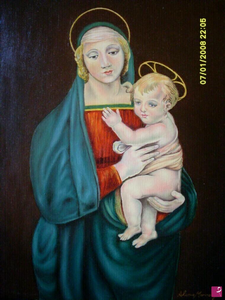 quadri in vendita online - Madonna con bambino