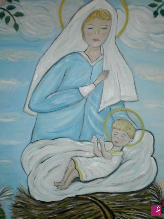 quadri in vendita online - Madonna con bambino
