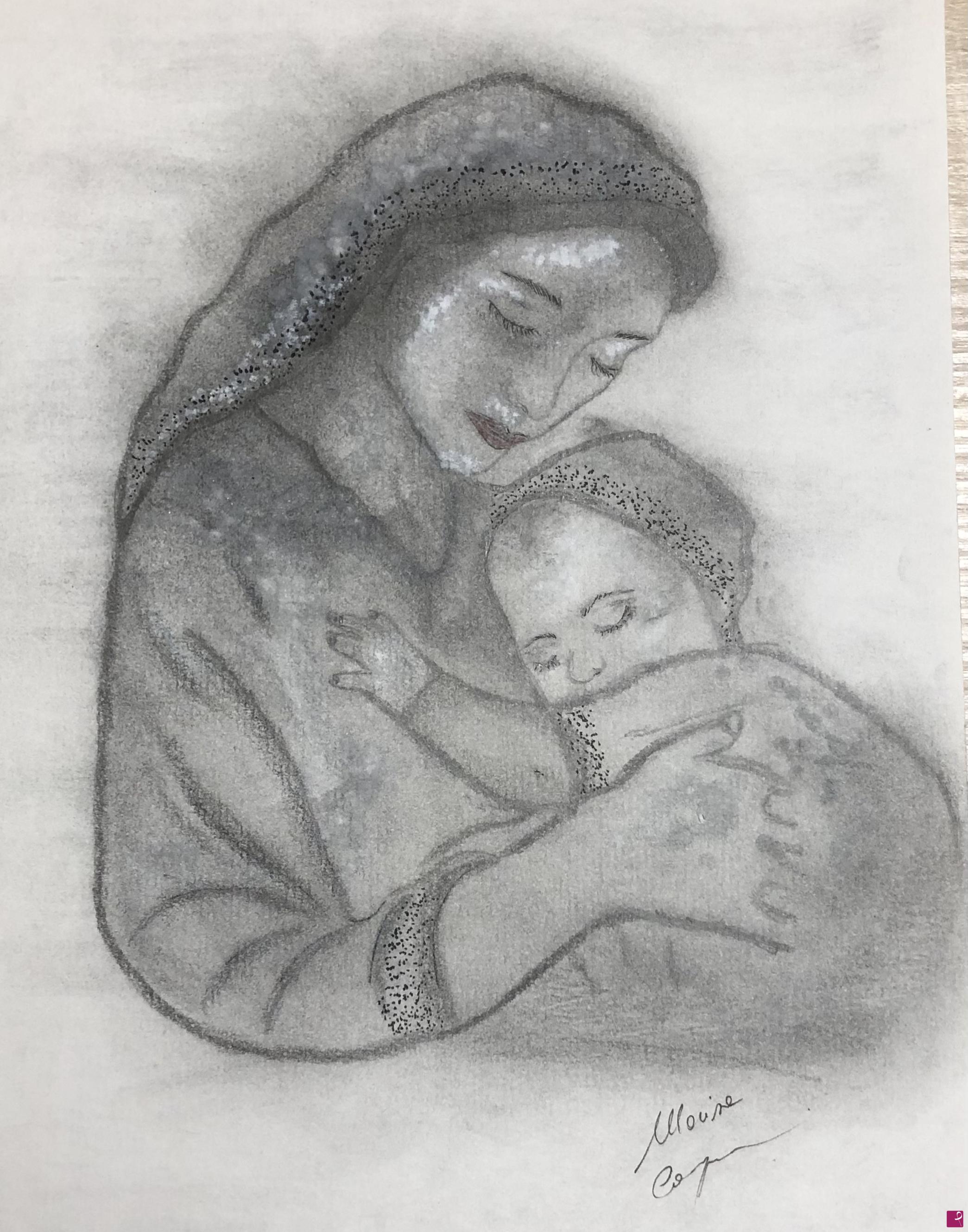quadri in vendita online - Madonna con bambino 