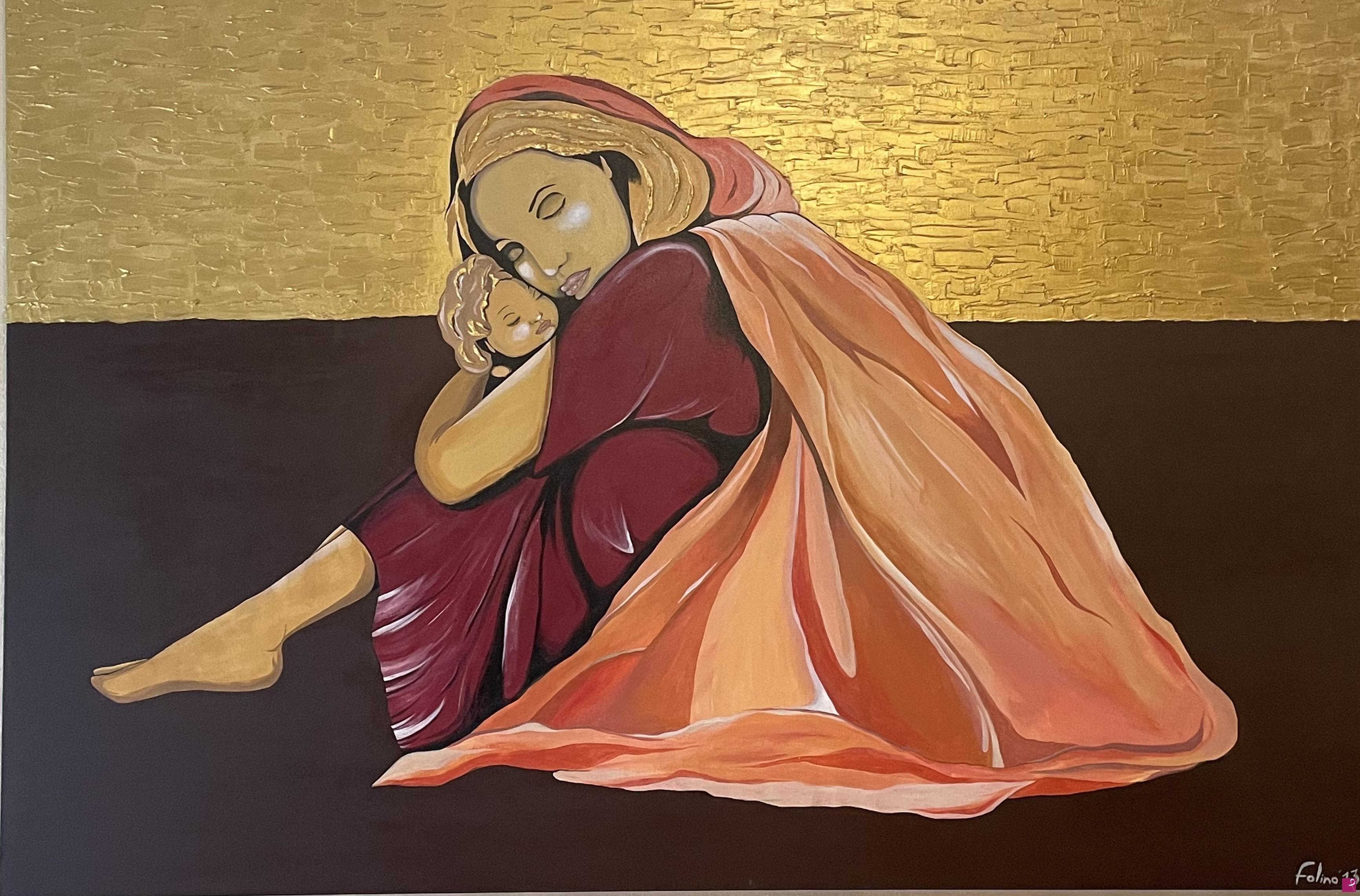 quadri in vendita online - Madonna con bambino