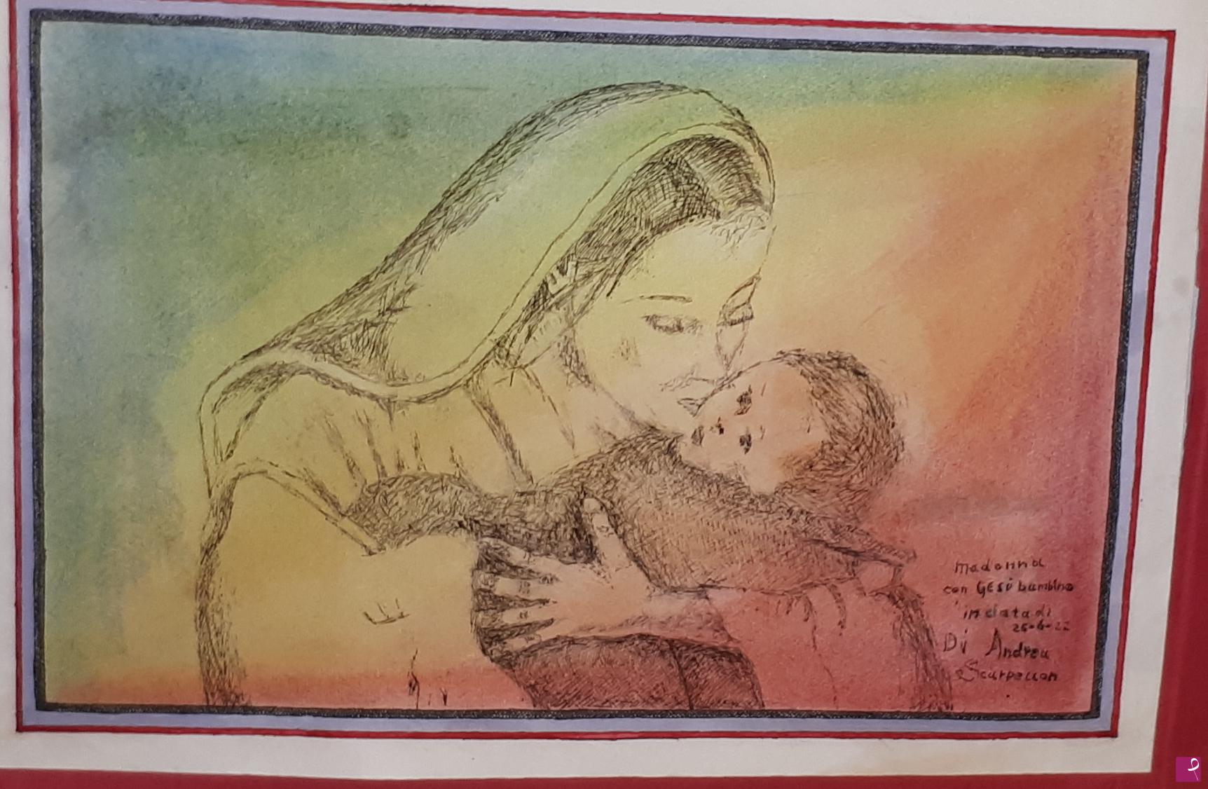quadri in vendita online - Madonna con bambino