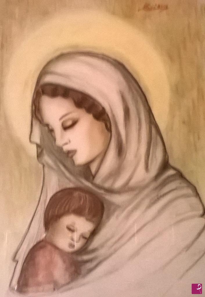 quadri in vendita online - Madonna con bambino 
