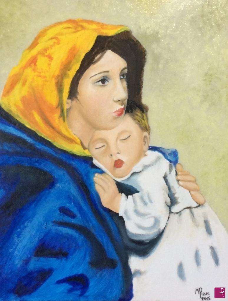 quadri in vendita online - Madonna con bambino