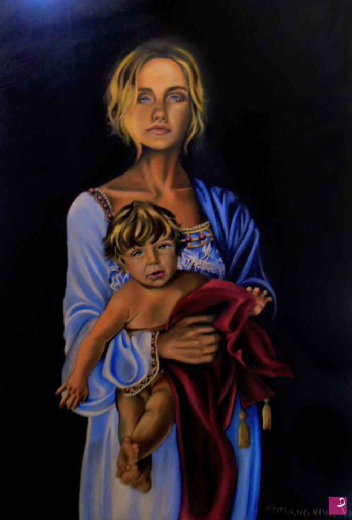 quadri in vendita online - Madonna con Bambino