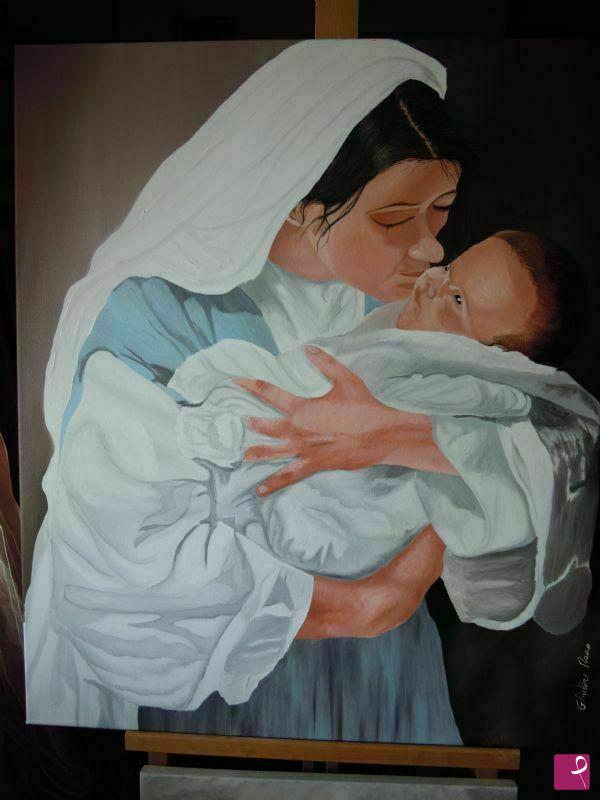 quadri in vendita online - madonna con bambino