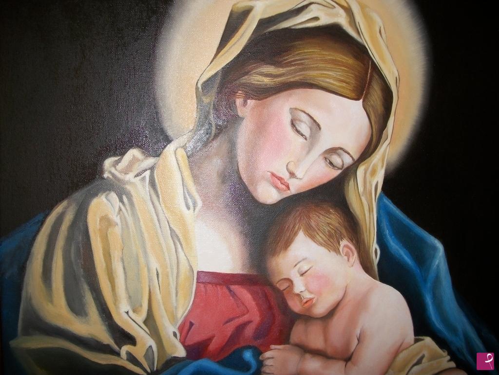 quadri in vendita online - MADONNA CON BAMBINO 